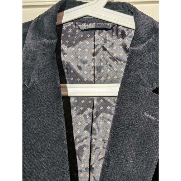 Chaps Slim Fit Black Corduroy Elbow Patch Sports Coat Mens Size 48R - Picture 6 of 13